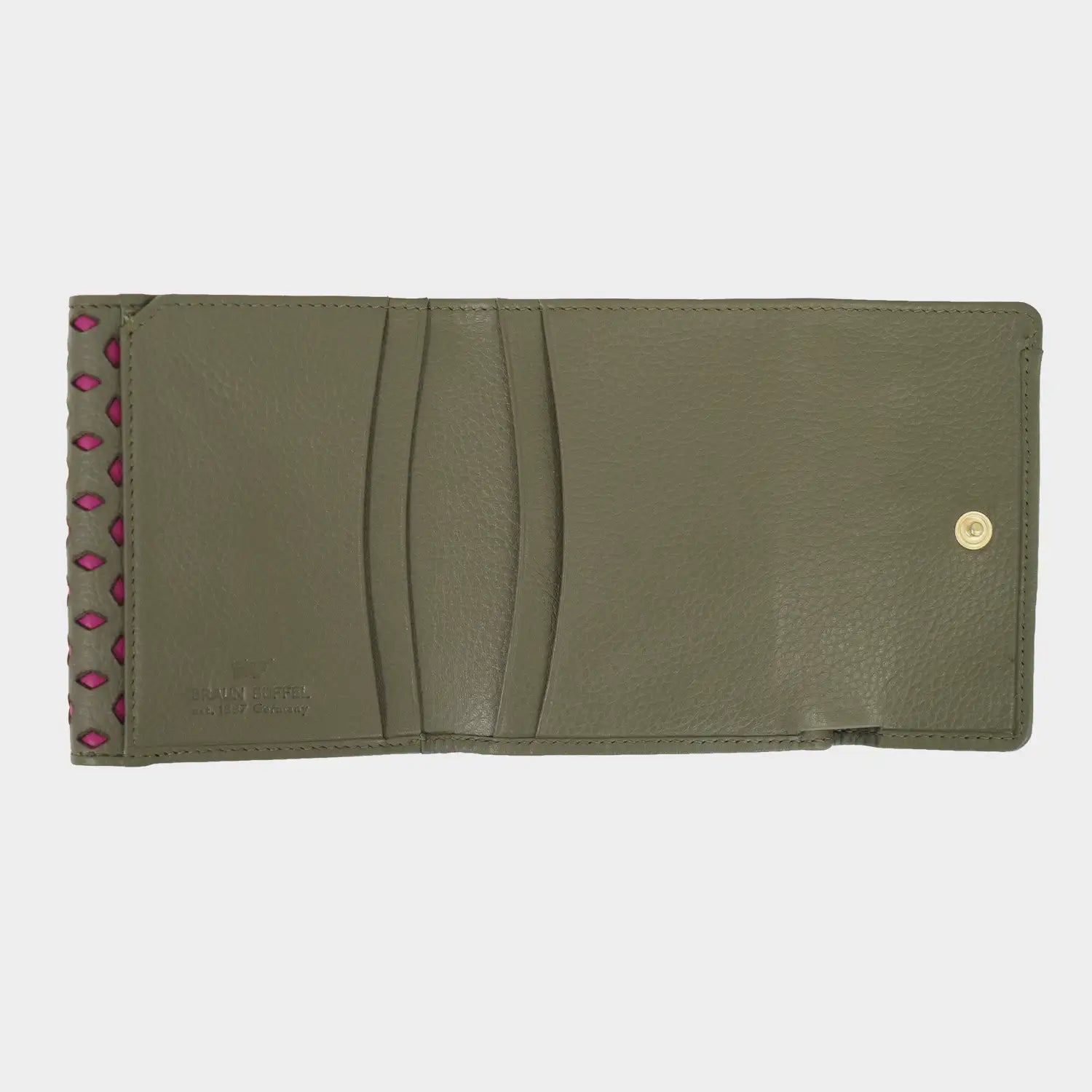 Innenansicht STELLA Geldbörse 5CS olive/ pink