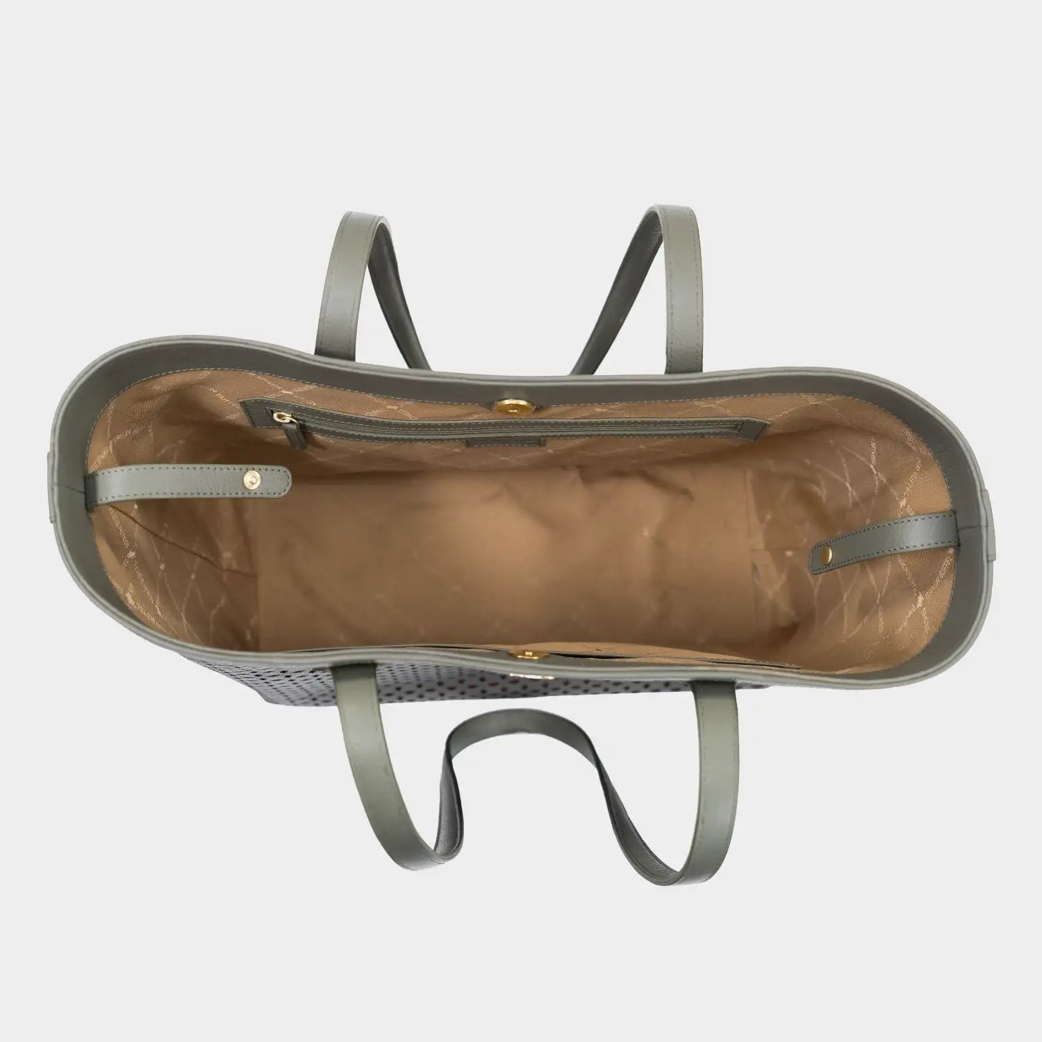 Innenansicht STELLA Shopper M olive/ pink