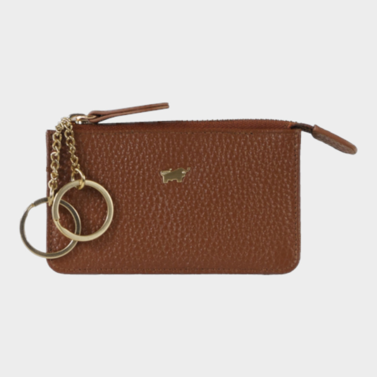 Frontansicht ASTI Schlüsseletui saddle brown