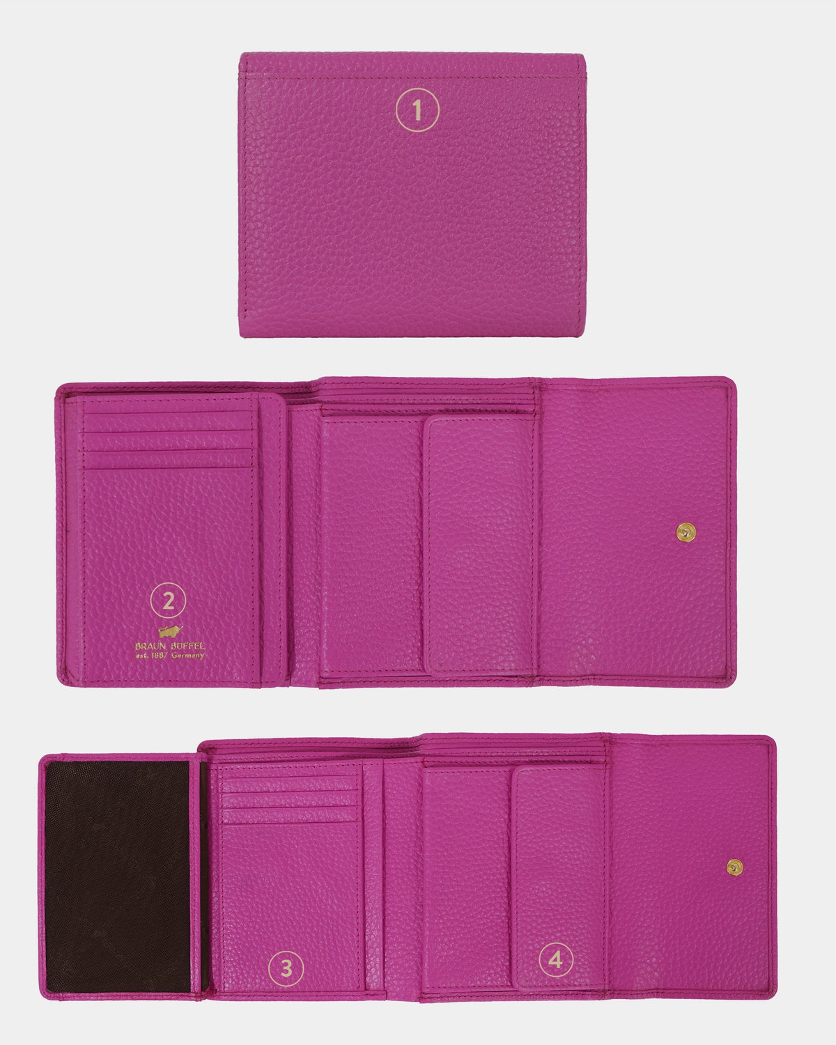Personalisierung ASTI Geldbörse M 8CS fuchsia