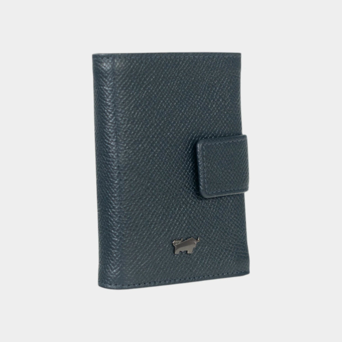 Schrägansicht ROBIN RFID Slim Wallet Münzfach blau