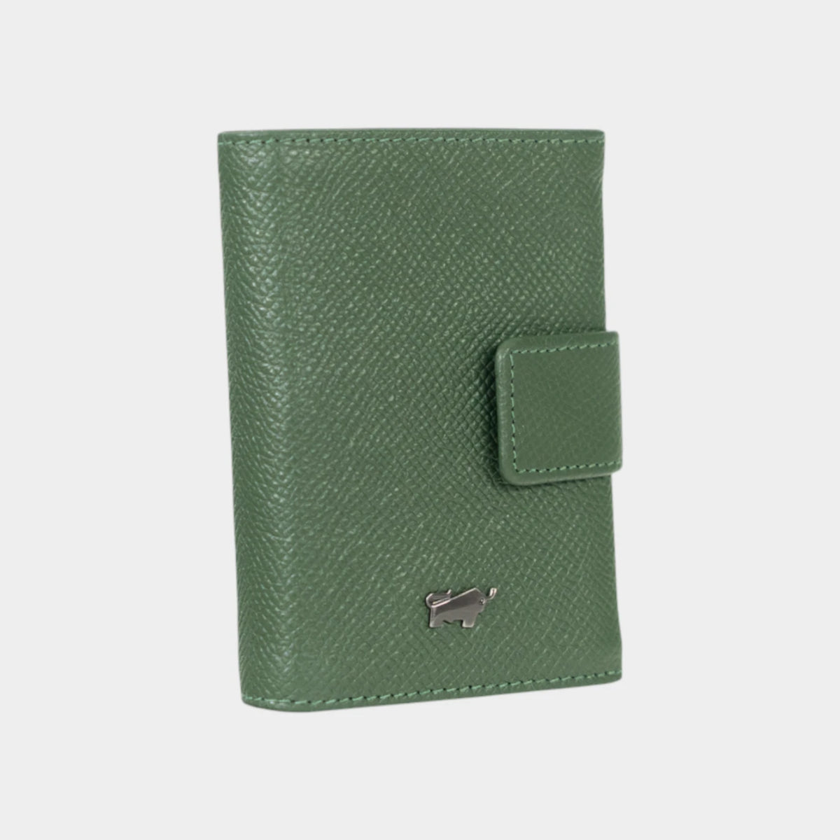 Schrägansicht ROBIN RFID Slim Wallet Münzfach grün
