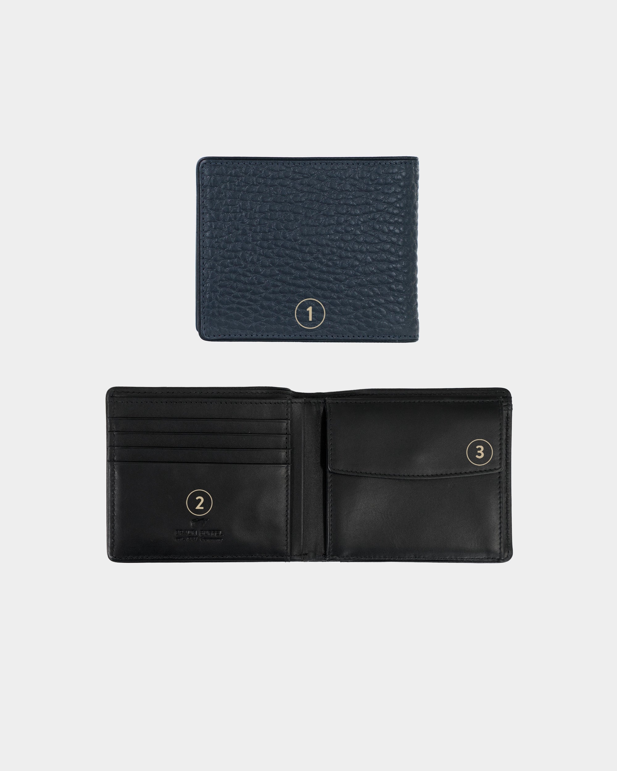 Personalisierungsbild BEN Geldbörse 4+4CS navy/black