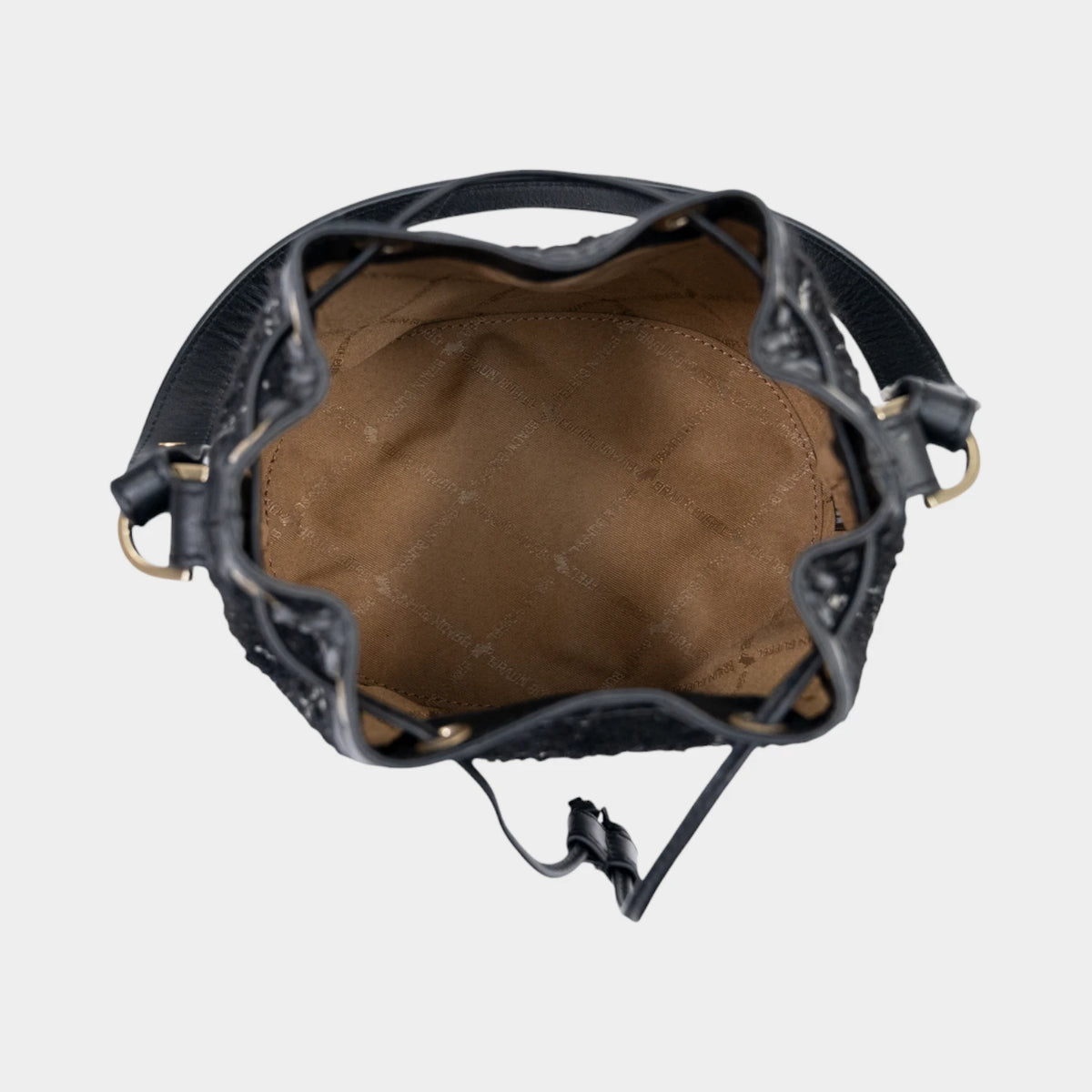 Innenansicht PAULINE Bucket Bag XS schwarz