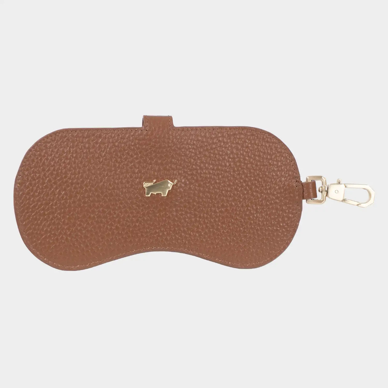 Frontansicht Sonnenbrillen Etui saddle brown