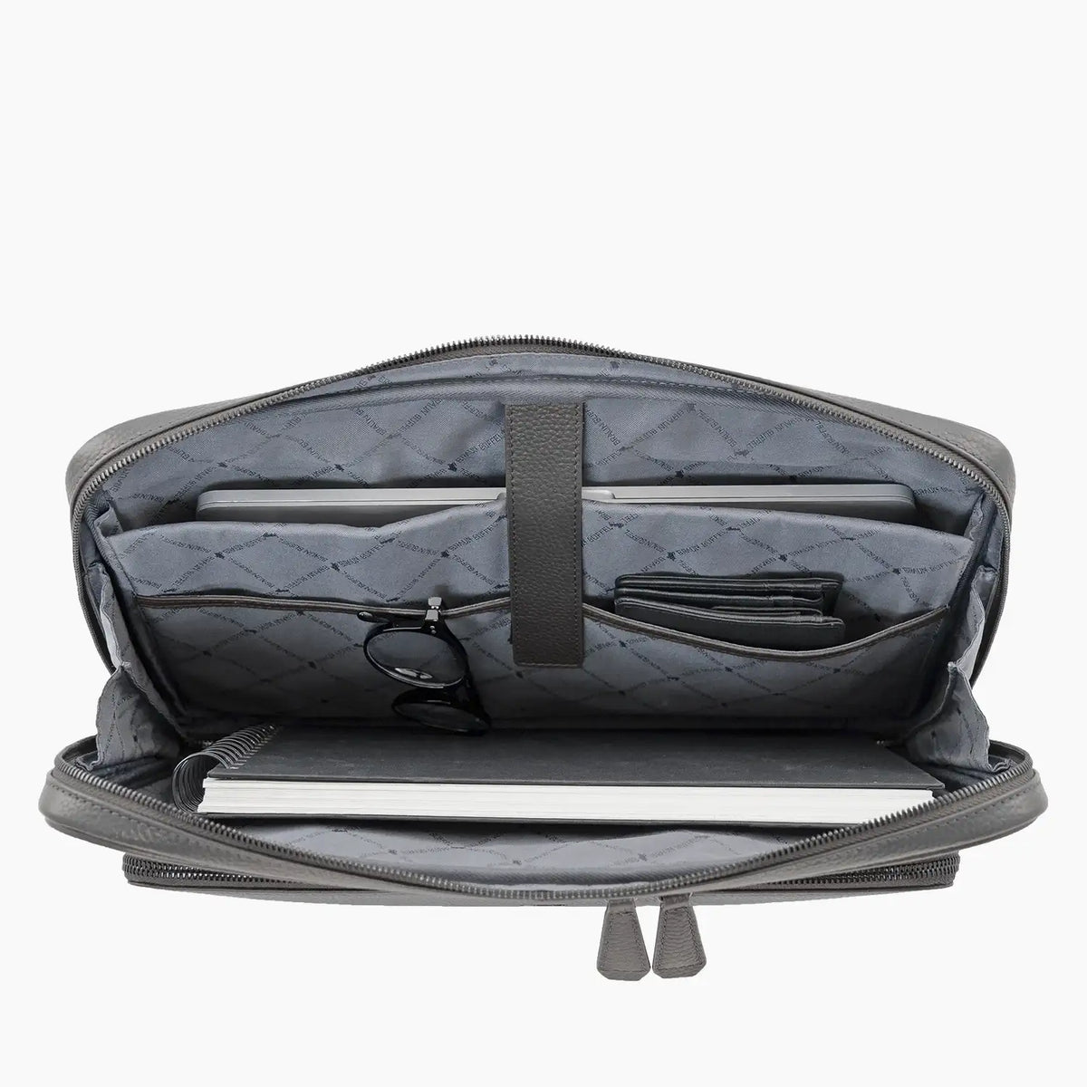 Innenansicht THEO Meeting Mappe dark grey