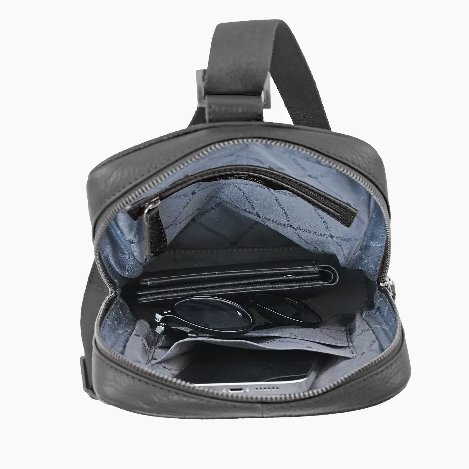 Innenansicht THEO Cross Body dark grey