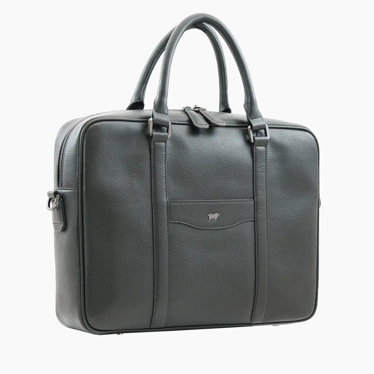 Schrägansicht THEO Businesstasche M dark grey