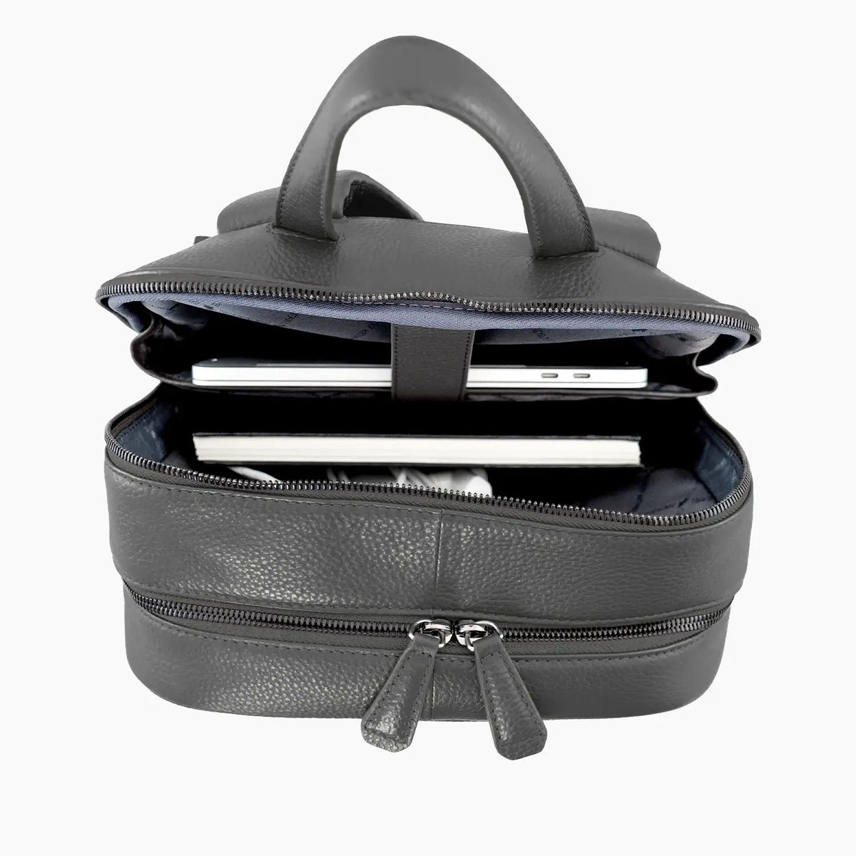 Innenansicht THEO Rucksack dark grey