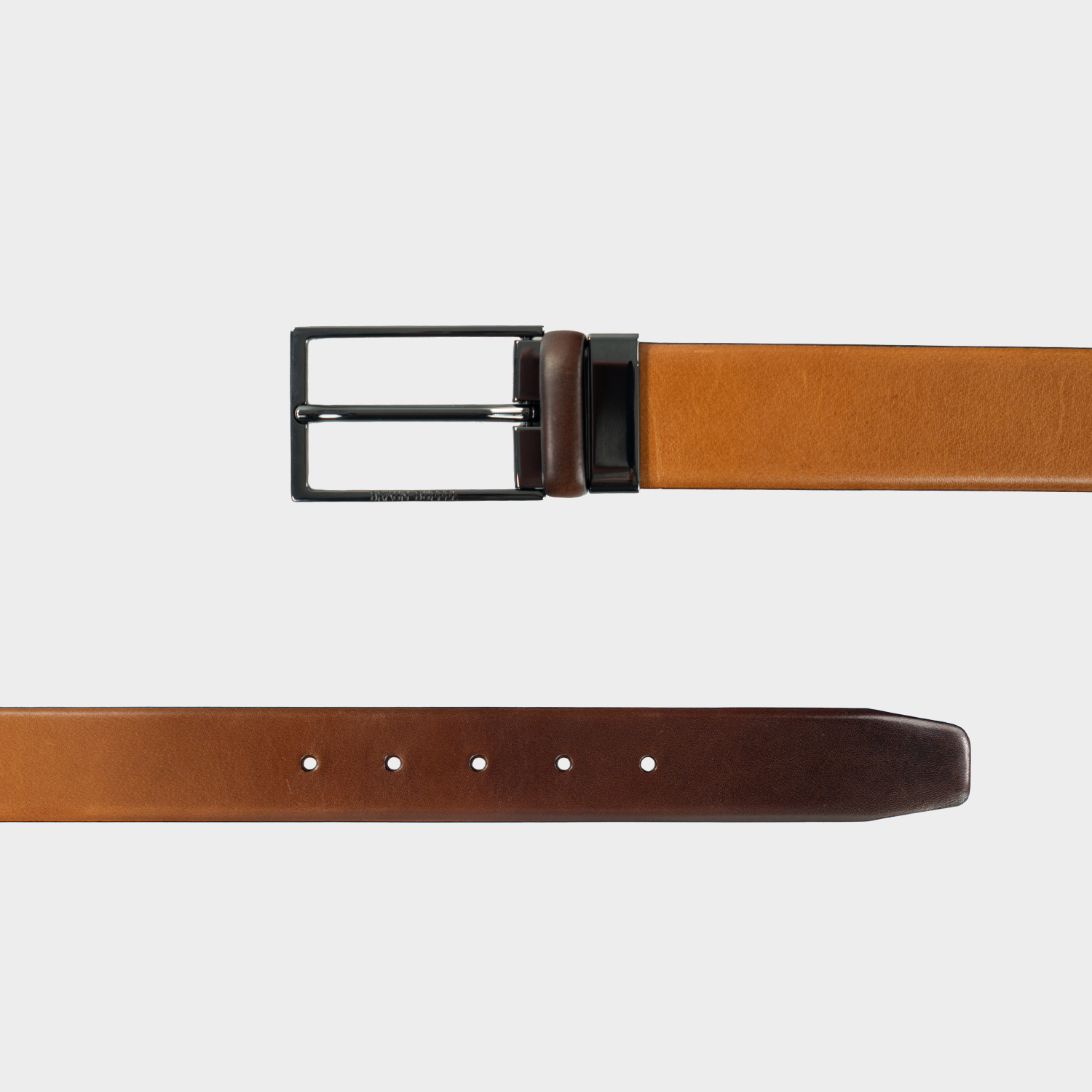 Frontansicht Gürtel Carlo 115 cm cognac