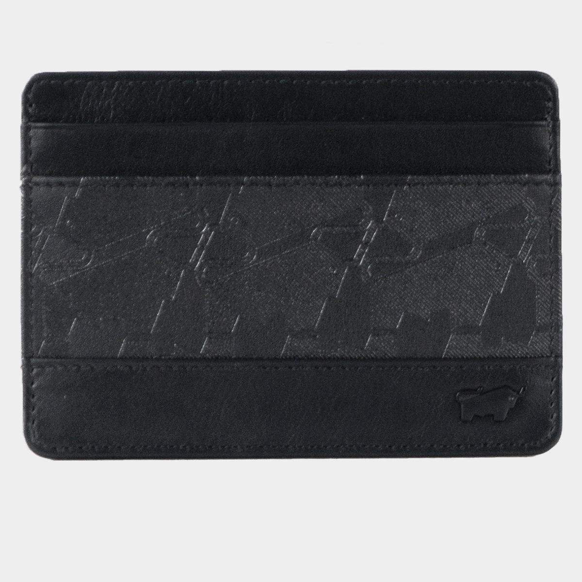 Frontansicht LEON RFID Kartenetui 4 CS schwarz