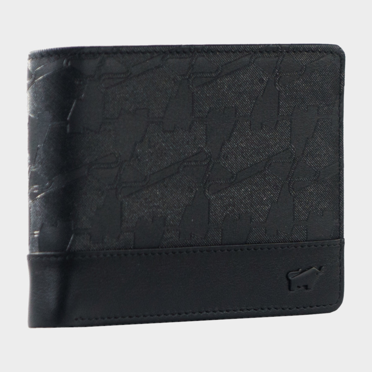 Schrägansicht LEON RFID Geldbörse 4+3CS schwarz