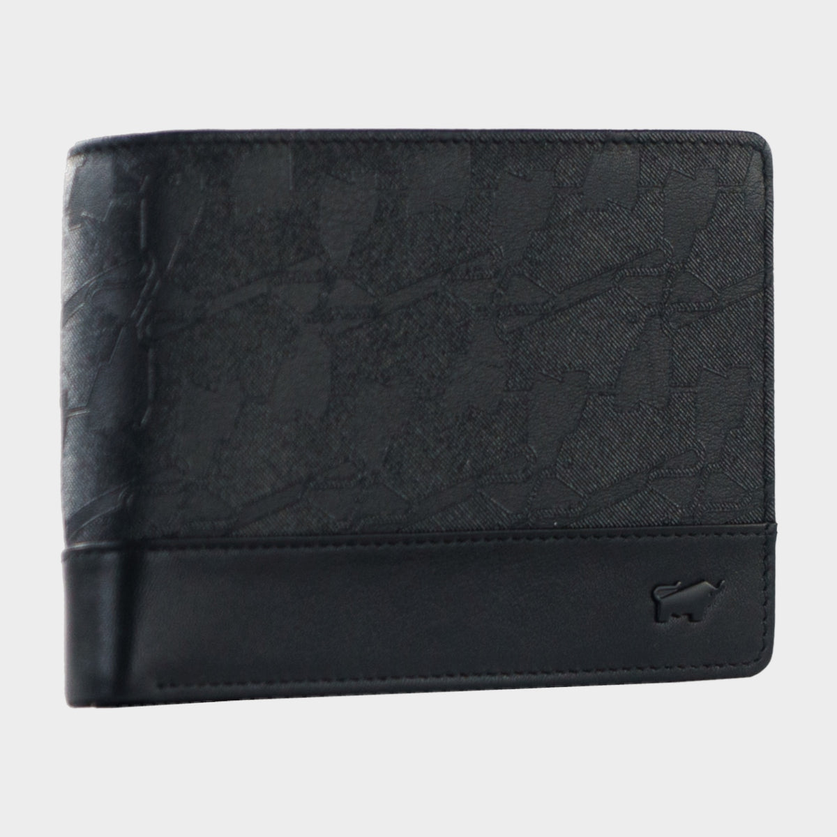 Schrägansicht LEON RFID Geldbörse 9CS schwarz