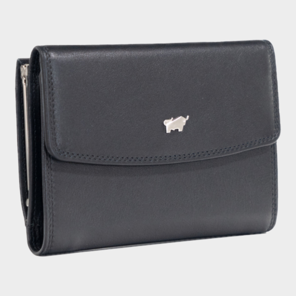 Schrägansicht GOLF RFID Bügelbörse 8CS schwarz