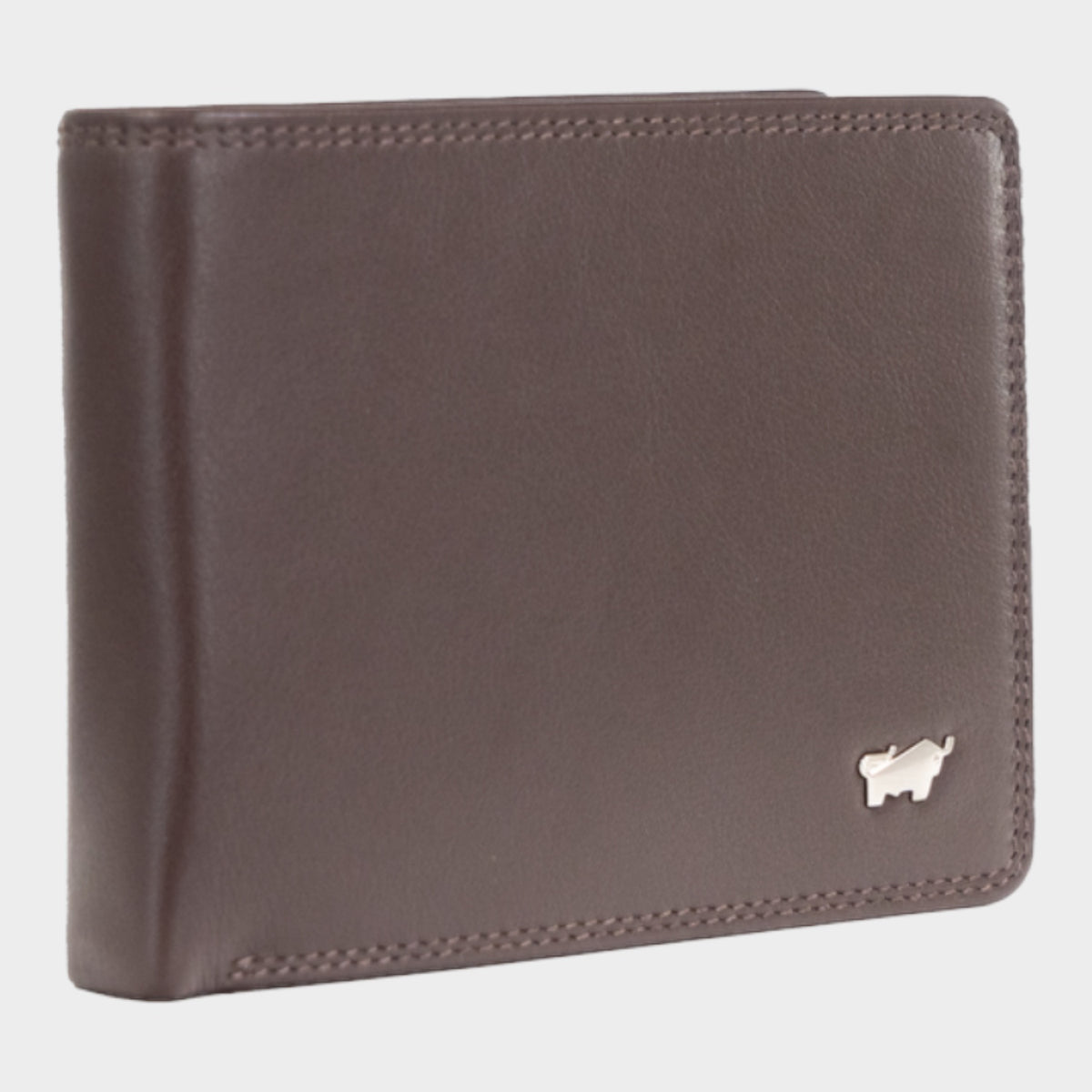 Schrägansicht GOLF RFID Geldbörse 8CS + Loop braun