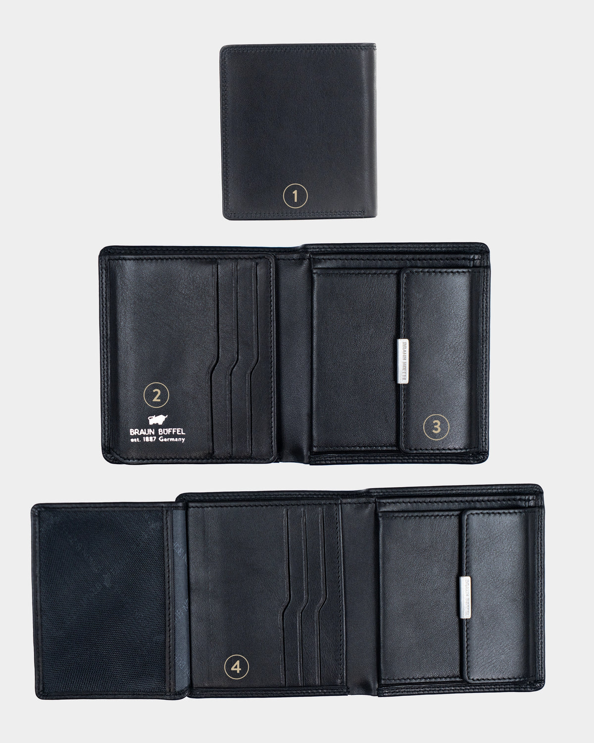 Personalisierung GOLF RFID Geldbörse Carré 6CS schwarz