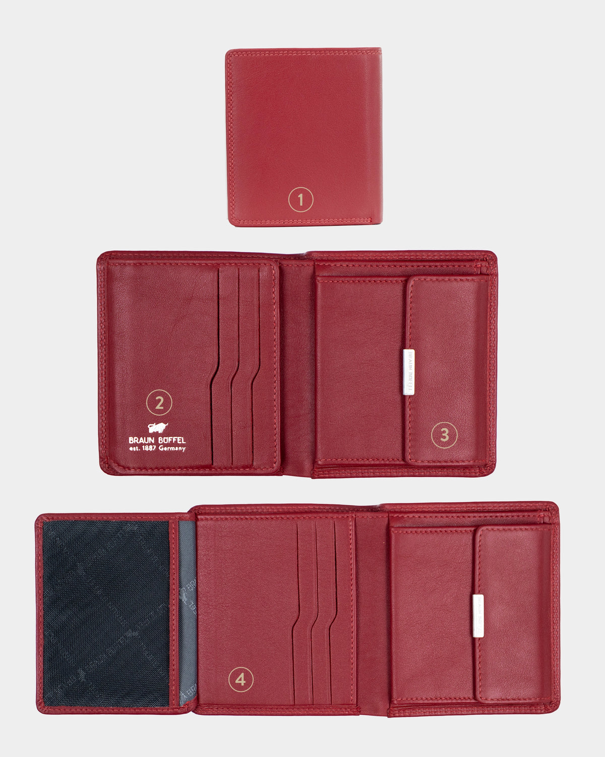 Personalisierung GOLF RFID Geldbörse Carré 6CS rot