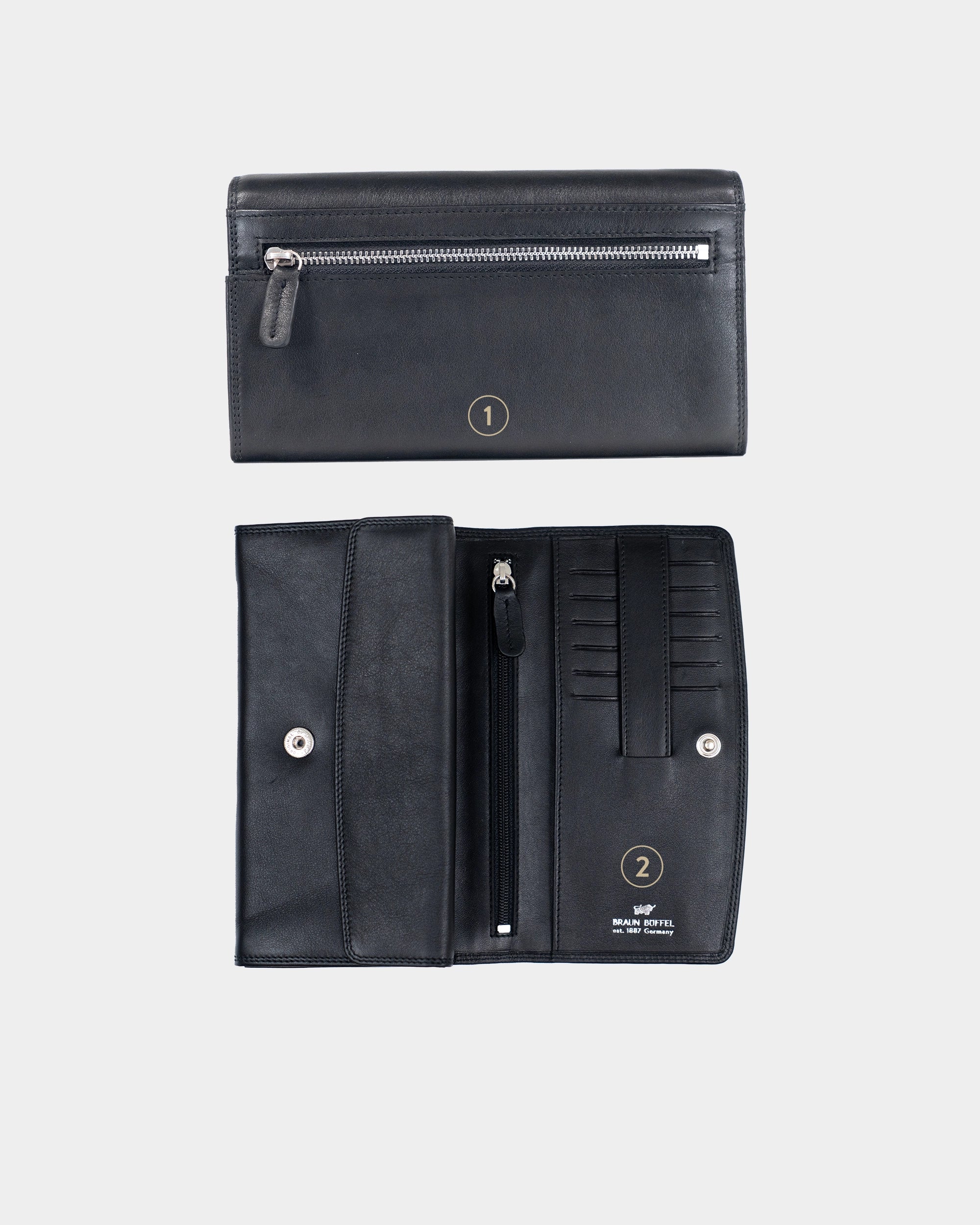 Personalisierung GOLF RFID Geldbörse L 9CS schwarz