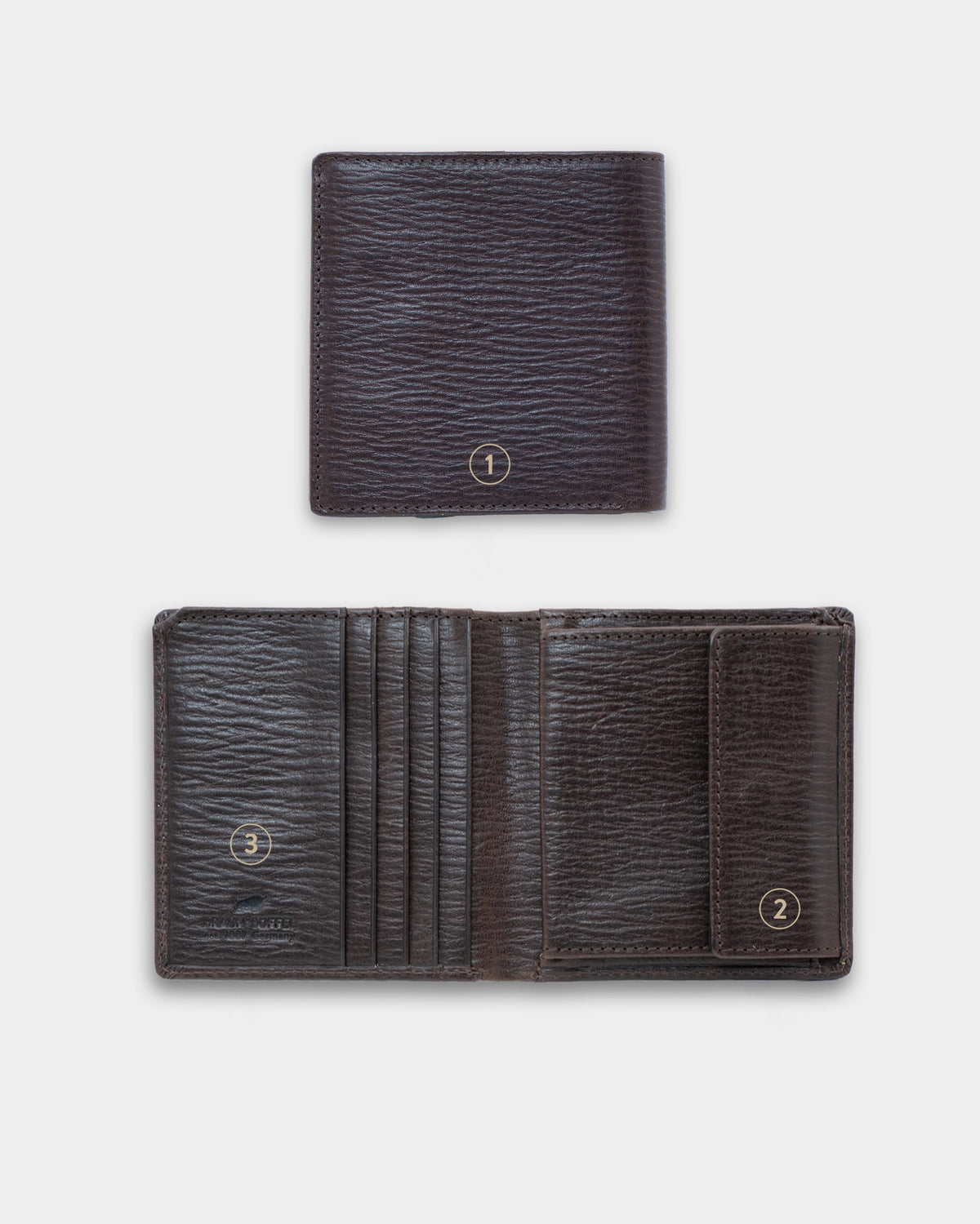 Personalisierungsbild BENEDIKT RFID Geldbörse Carré 4CS d.braun