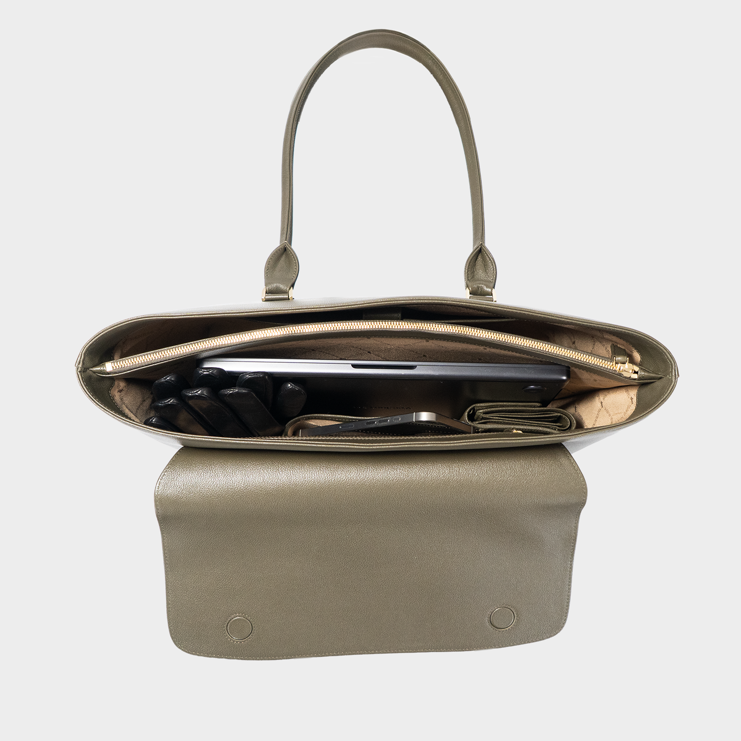 KAROLINE ICONIC Tote Large olive