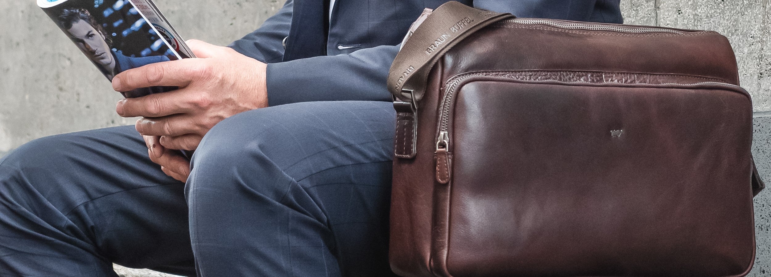 Braune Ledertasche